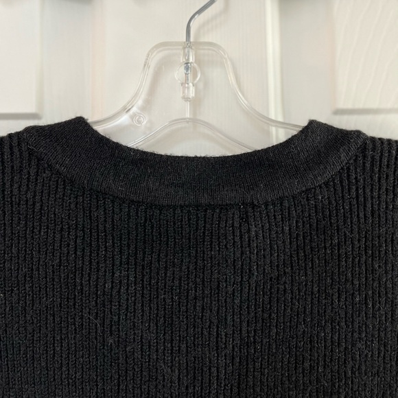 NWT Oak + Fort Button Down Vest Cardigan Black S - Picture 10 of 15